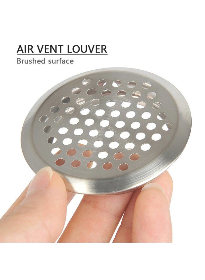 FOCCTS 20PCS 2-1/8 Inch(53mm) Circular Stainless Steel Air Vent Hole Mesh Hole Silver Tone for Kitchen, Bathroom, Cabinet, Wardrobe, Shoe Cabinet, and Decorative Cabinet - Image 3