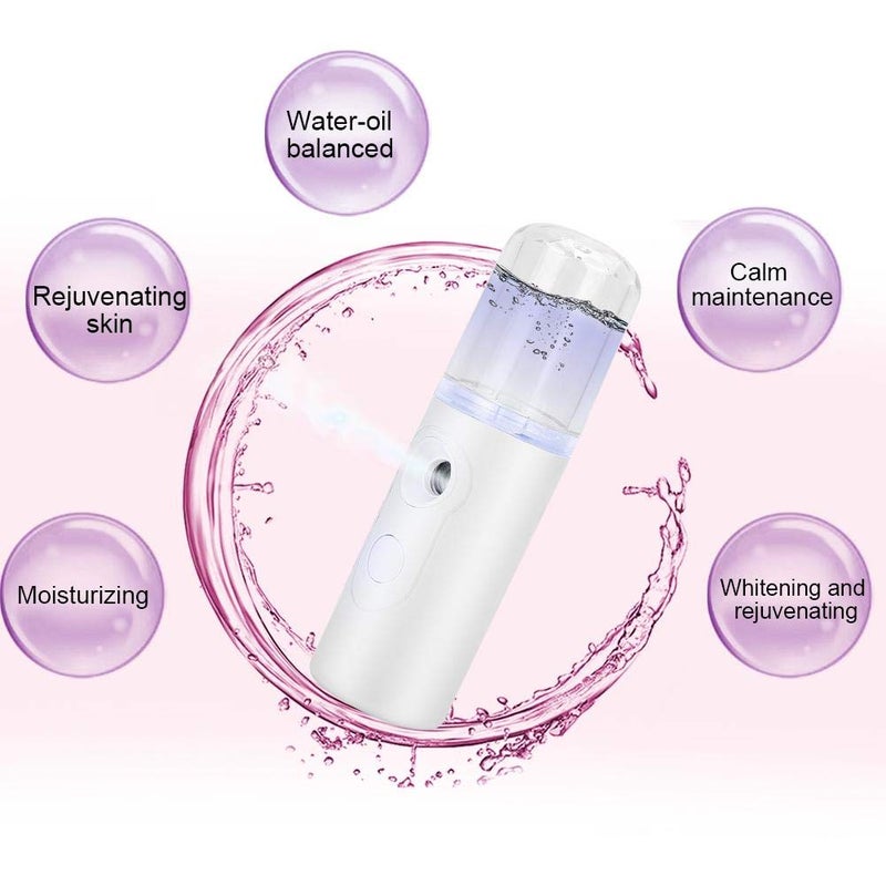 klarako Facial Mister Portable Handy Face Mist Sprayer Professional Mini Humidifier Facial Steamer Moisturizing and Hydrating Spa Beauty Device - Image 3