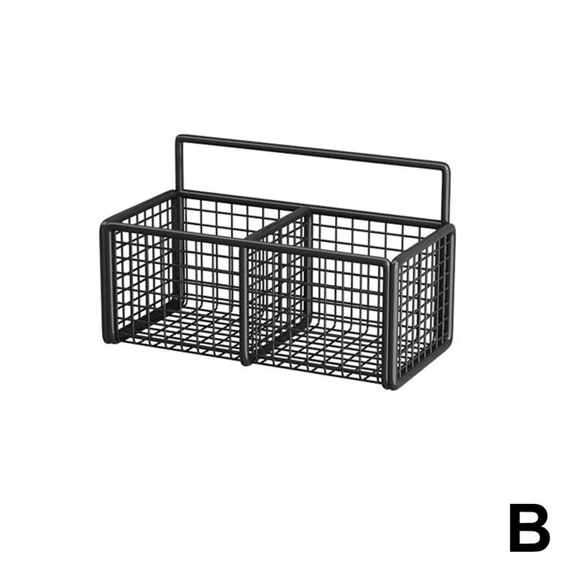 Kitchen wall-mounted scallion, ginger, and garlic storage rack, multi-functional garlic and ginger vegetable basket, no drilling required, wall-mounted storage basket - Image 1