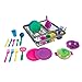Hey Play Kids Play Dish Set 27 Piece Tableware Dish Set with Drainer for Kitchen Playset and Pretend Food Toys for Boys and Girls - Image 2