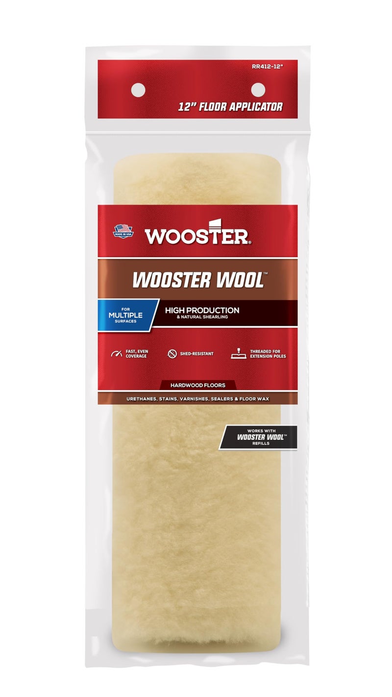 Wooster 9120RR4120120 Wool Floor APPLICATOR 12Inch 12 Inch No Color