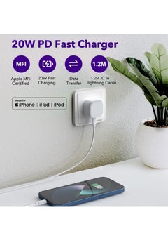 ELTRAZONE iPhone 20W USB C Fast Charger, iPhone Fast Charger Plug fast Charger Power and 1M iPhone USB C Charger Cable Compatible with i-Phone 13 12 11 Pro Max Mini X XR Xs/i-Pad, iPhone USB C Fast Charger  - Image 5