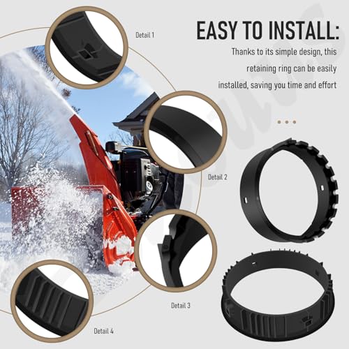 Haiouus 337227MA 585193MA Inner & Outer Retainer Ring Compatible with Murray B&S Craftsman Retaining Ring Outer and Inner Snowblower Chute, Replaces 585193 - Image 5