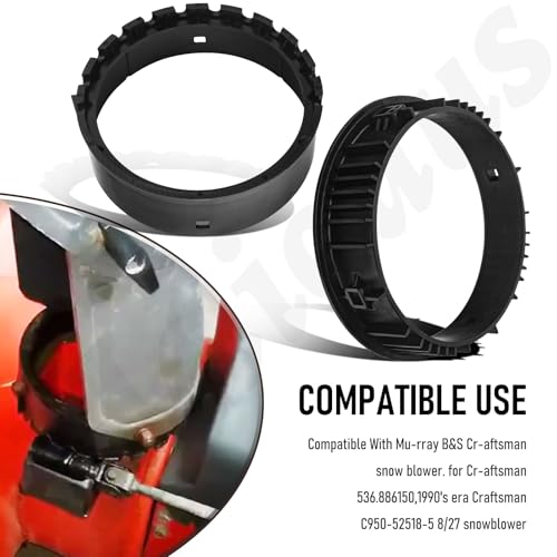 Haiouus 337227MA 585193MA Inner & Outer Retainer Ring Compatible with Murray B&S Craftsman Retaining Ring Outer and Inner Snowblower Chute, Replaces 585193 - Image 4