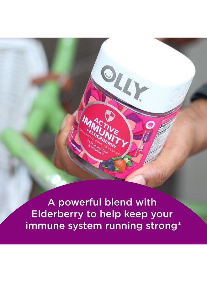 علكة OLLY Immunity Gummy، لدعم المناعة، بنكهة التوت البري، والزنك، وفيتامين سي، مكمل غذائي، نكهة التوت، إمداد لمدة 15 يومًا - 45 قطعة - Image 2