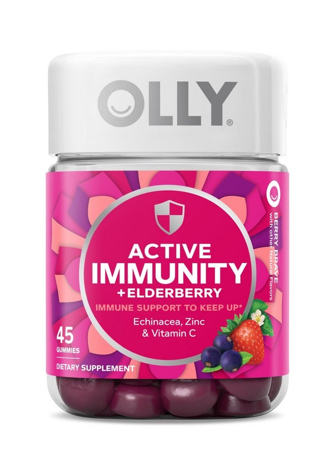 علكة OLLY Immunity Gummy، لدعم المناعة، بنكهة التوت البري، والزنك، وفيتامين سي، مكمل غذائي، نكهة التوت، إمداد لمدة 15 يومًا - 45 قطعة - Image 1