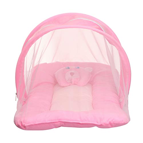 KooKyKooby Baby Mosquito and Insect Protection Net with Bedding (Pink(Mt19)) - Image 1
