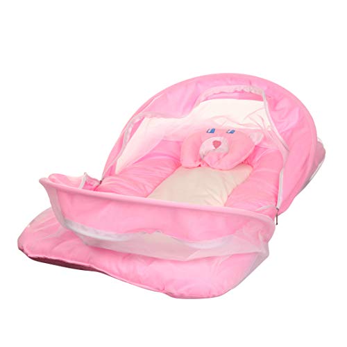 KooKyKooby Baby Mosquito and Insect Protection Net with Bedding (Pink(Mt19)) - Image 4
