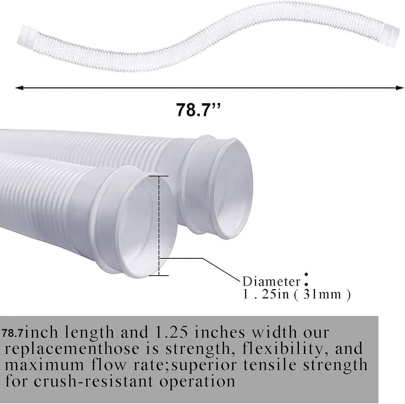 comfrt Swimming Pool Replacement Hose for Above Ground Pool Accessory Pool Pump Replacement Hose Filter Pump Hose 1.25\\ - Image 4