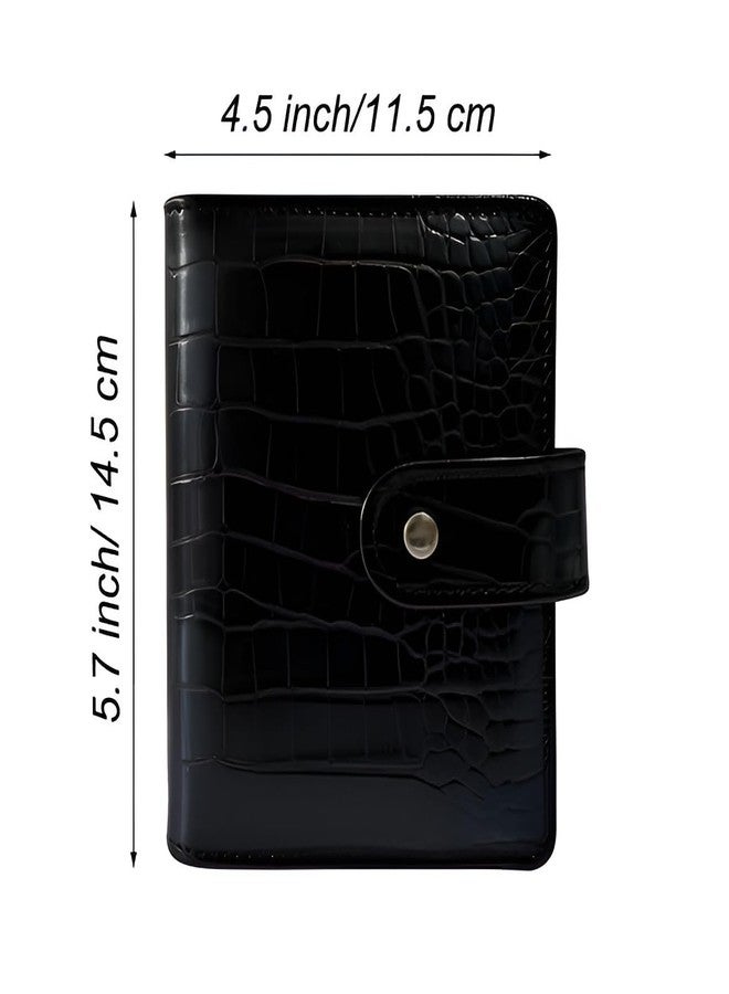 eleger A7 Crocodile Budget Binder with Zipper Envelopes - Cash Stuffing Envelope System, Mini Money Organizer for Saving, Planner Binders with Pockets, Sheets and Stickers, Black - Image 4
