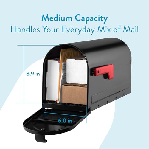 Architectural Mailboxes 7600B-10 MB1 Mailbox, Medium, Black - Image 3