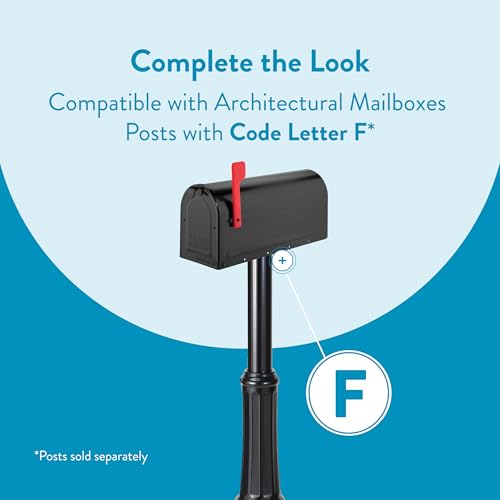 Architectural Mailboxes 7600B-10 MB1 Mailbox, Medium, Black - Image 5