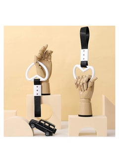 Excefore Heart-Shaped Hand Strap for Car, Rear Bumper Warning Ring Decorative Warning Loops Subway Heart Handles for Car Interior Exterior Decoration, 2 Pieces  - Image 4