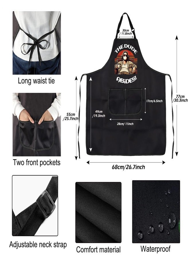 PXTIDY The Dude Kitchen Apron 90s Bowling Movie Gift Crime Movie Gift Lebowskiii Cooking Apron (THE DUDE A) - Image 3
