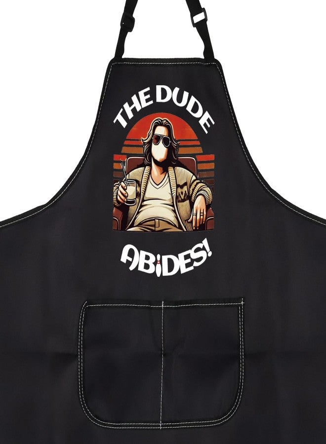 PXTIDY The Dude Kitchen Apron 90s Bowling Movie Gift Crime Movie Gift Lebowskiii Cooking Apron (THE DUDE A) - Image 2