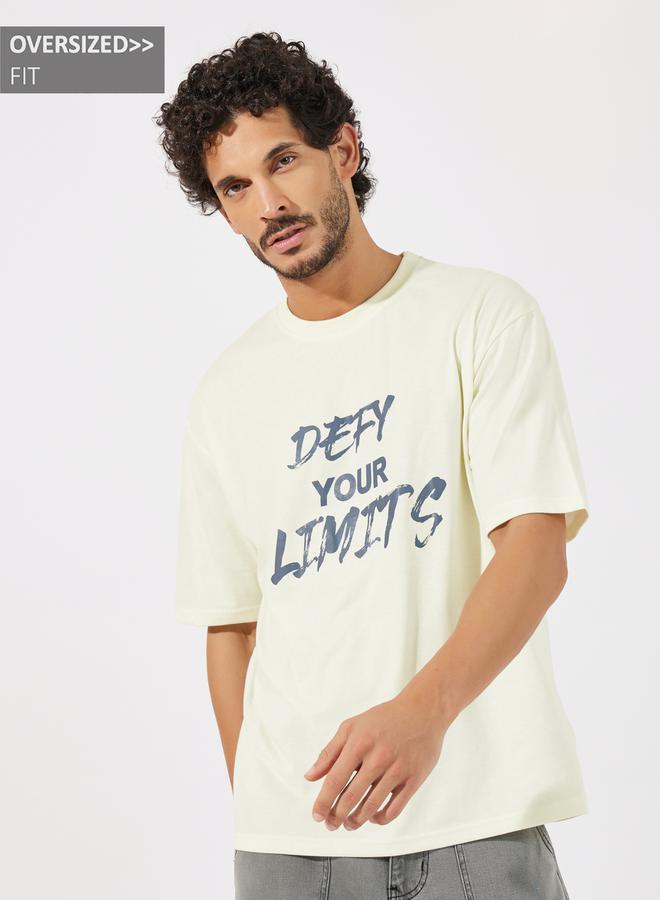 Styli Oversized Slogan Print Workout T-Shirt  - Image 1