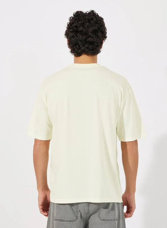 Styli Oversized Slogan Print Workout T-Shirt