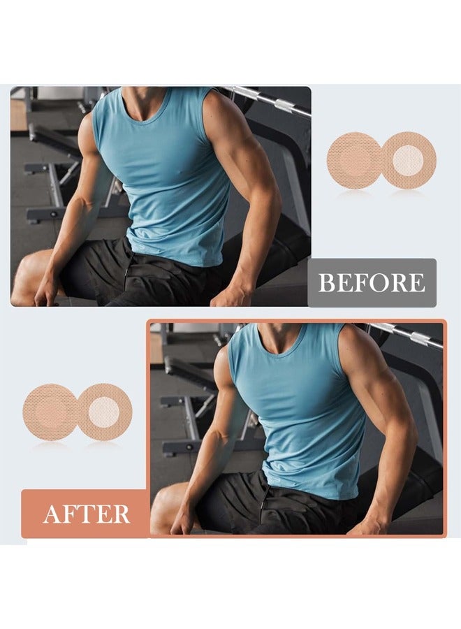 rocooart 100-Pieces Disposable Self-adhesive Nipple Protection Stickers For Men, Mens Tape Pasties Patch Nipple Covers Nipple Patch Anti Chafing Nip Protector - Image 4