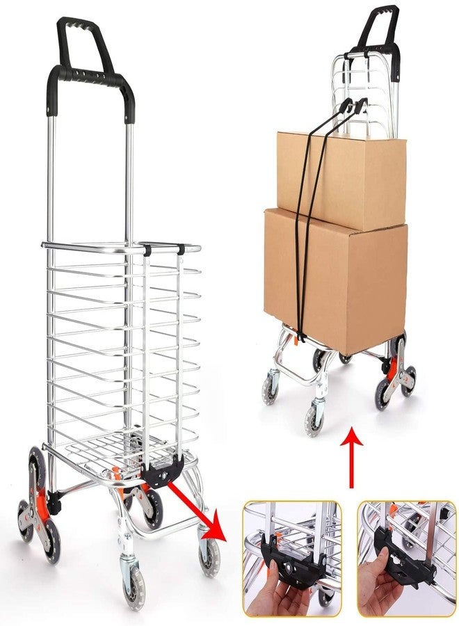 DHAVAL 8-Wheel Foldable Shopping Trolley Utility Cart with Tri-Wheel Stair Climbing Design - Lightweight Aluminum Grocery Cart for Groceries, Travel, Laundry, and Multi-Terrain Use - Image 2