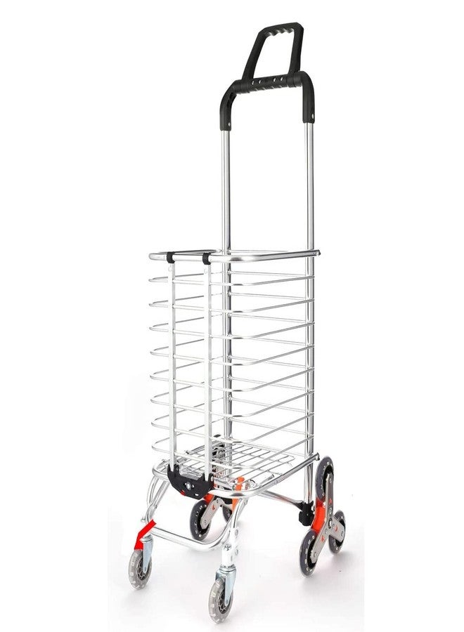 DHAVAL 8-Wheel Foldable Shopping Trolley Utility Cart with Tri-Wheel Stair Climbing Design - Lightweight Aluminum Grocery Cart for Groceries, Travel, Laundry, and Multi-Terrain Use - Image 1