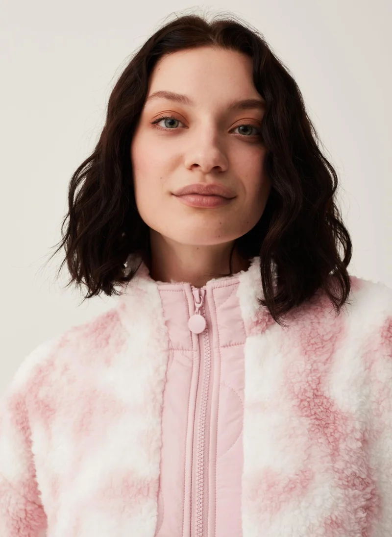Ovs Full-Zip Short Tie-Dye Dressing Gown