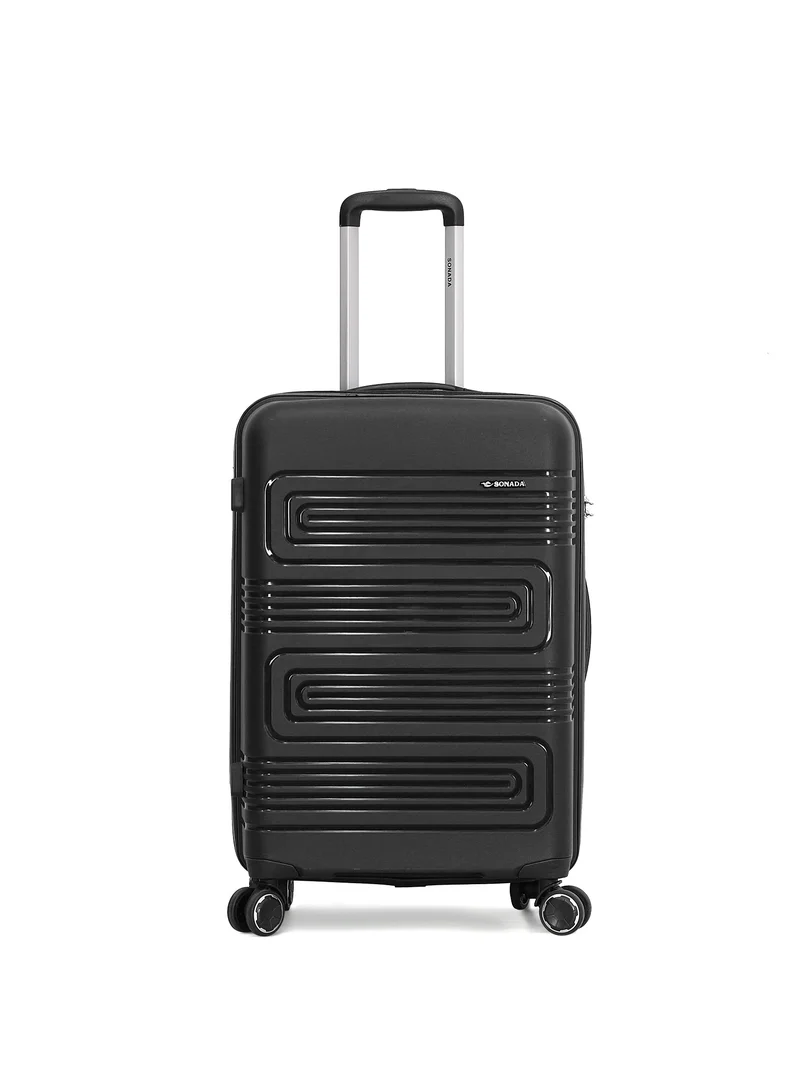 SONADA Sonada Trolley Bags 3 PCS Set Hardside Suitcase,Black