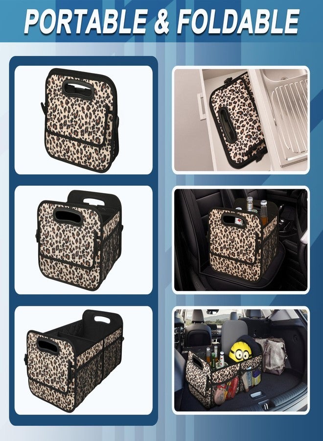 Deosk Car Trunk Organzier for suv,Car Organziers and Storage with 6 Big Pocket,Car Accessories for Women/Men 50L Waterproof Polyester Trunk Organzier for Car/SUV/Minivan/Truck(Medium,Leopard print) - Image 4