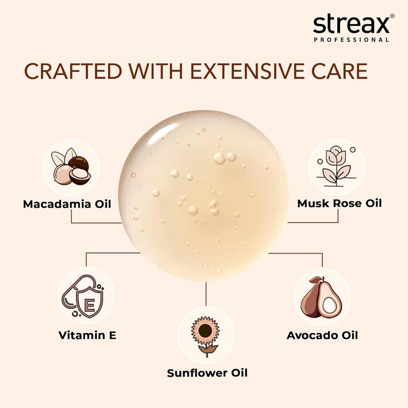 Streax Professional سيروم الشعر ستريكس بروفيشينال فيتاريش كير ريبير ماكس للنساء والرجال إصلاح مكثف وتجديد للشعر الجاف والتالف يمنح الشعر تغذية وصحة أفضل سيروم نمو الشعر للرجال 100 مل - Image 3
