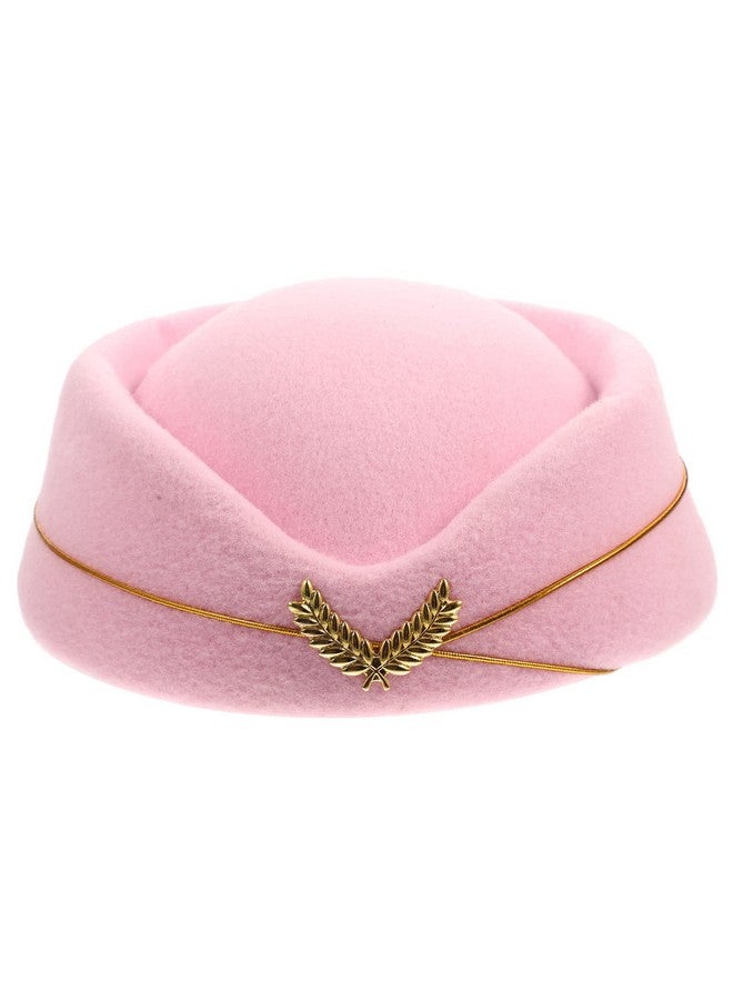 ستوبوك قبعة مضيفة طيران نسائية من STOBOK، قبعة مضيفة طيران صوفية، قبعة مضيفة طيران، زي مضيفة طيران، إكسسوارات تنكرية، وردية اللون - Image 1