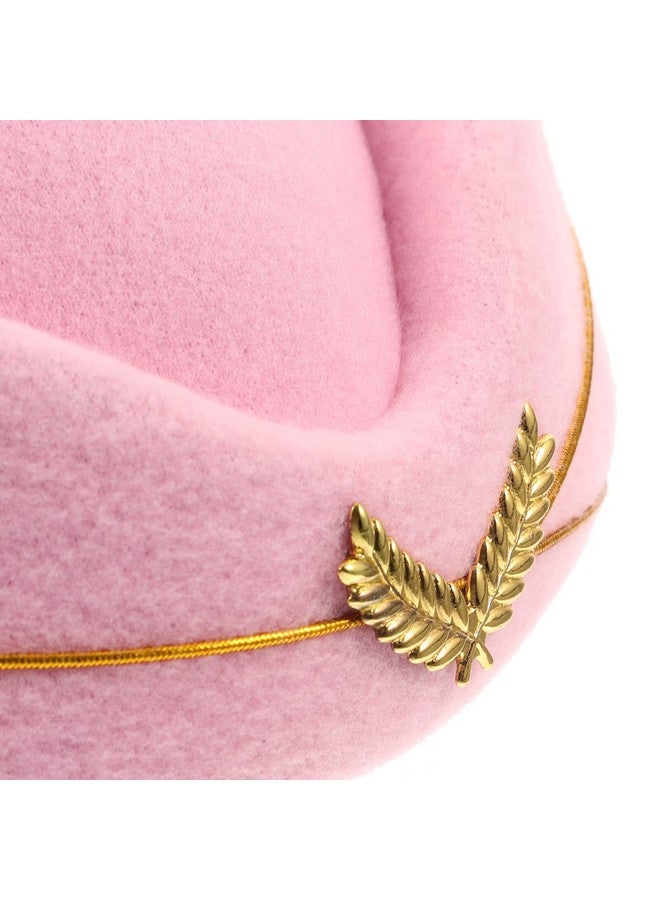 ستوبوك قبعة مضيفة طيران نسائية من STOBOK، قبعة مضيفة طيران صوفية، قبعة مضيفة طيران، زي مضيفة طيران، إكسسوارات تنكرية، وردية اللون - Image 5