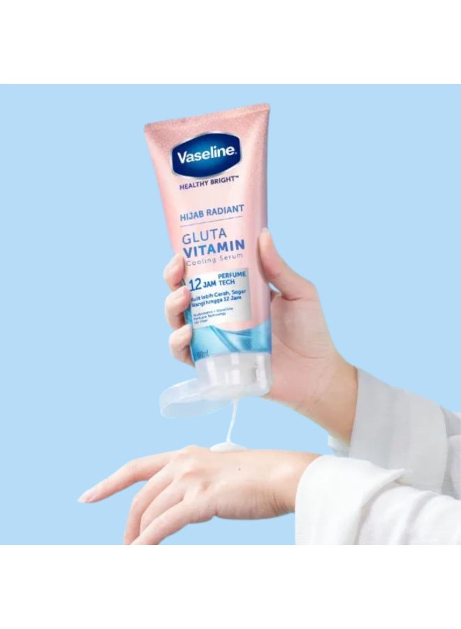 فازلين سيروم فازلين جلوتا فيتامين المُبرِّد | لوشن الجسم المُعطَّر المُشرق للحجاب مع النياسيناميد | ١٨٠ مل - Image 2