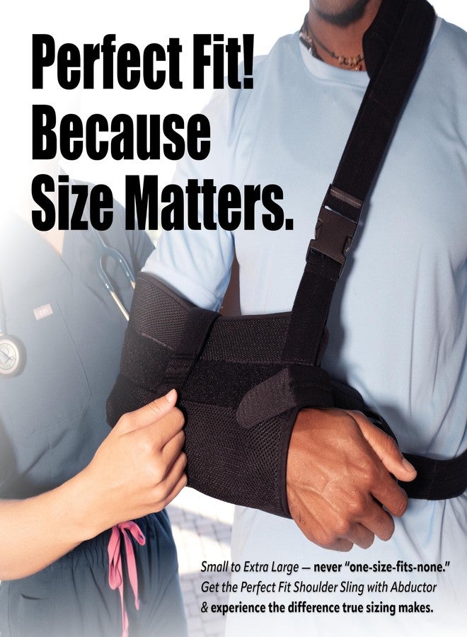 Braceapedia PerfectFit Arm Sling Shoulder Immobilizer with Abductor, Medical Grade Support Brace, Rotator Cuff or Surgery Recovery Sling, Shoulder Brace for Men and Women, Large, Black - Image 2