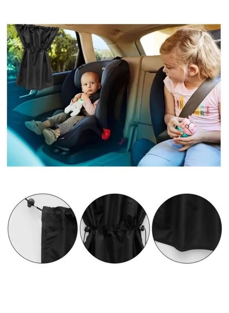 2 pieces of car side window sunshade, side window privacy, sun protection, shading, heat insulation, suction cup, car curtains, car interior heat insulation curtains, separate car rear windows, block baby privacy, suitable for SUV cars and trucks - Image 4