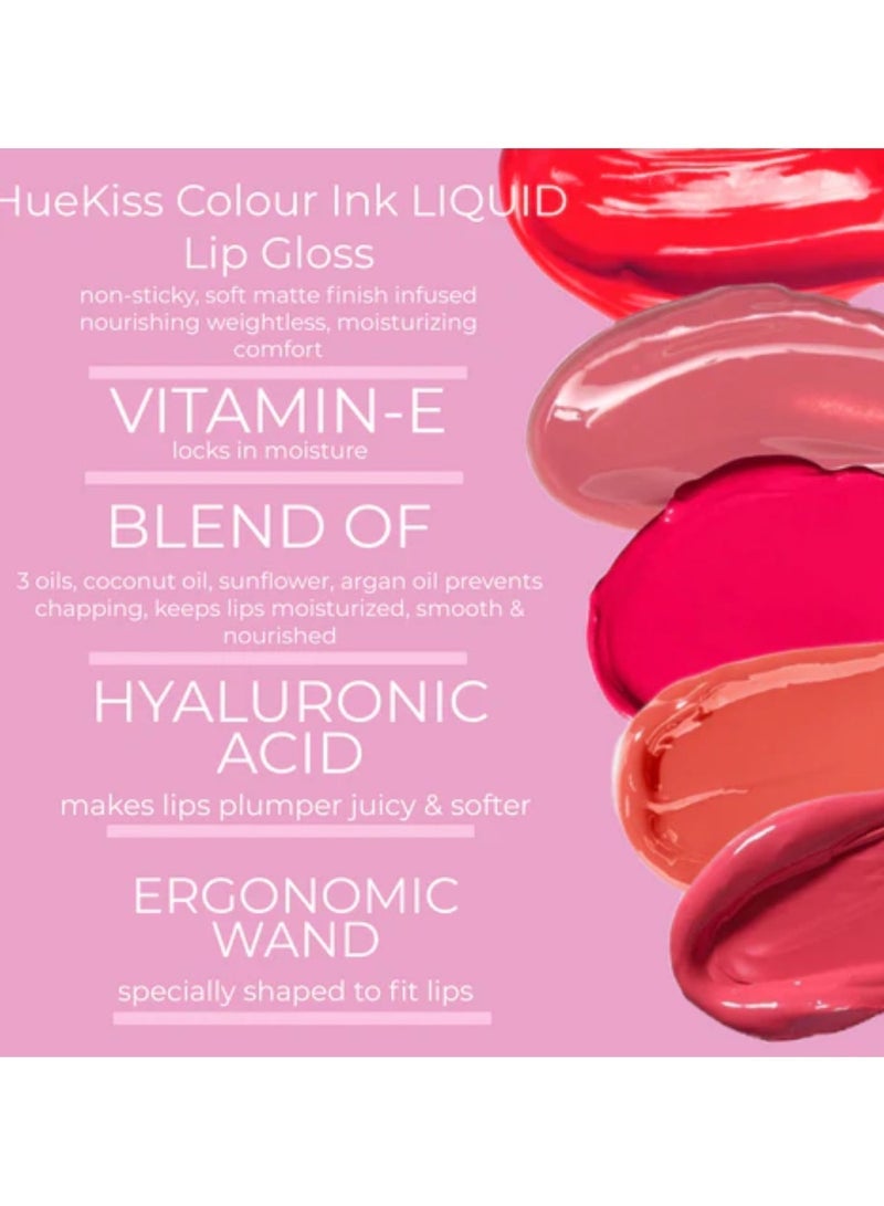 IDA Beauty HueKiss Colour Ink Lip Gloss | Long-Lasting, Hydrating, Smudge-Proof | Vegan, Halal, Cruelty-Free (G12) - Image 5