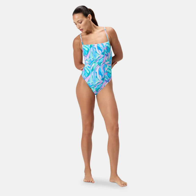 speedo Green Women's Printed Thinstrap One-Piece Swimsuit for Women | Best Price UAE