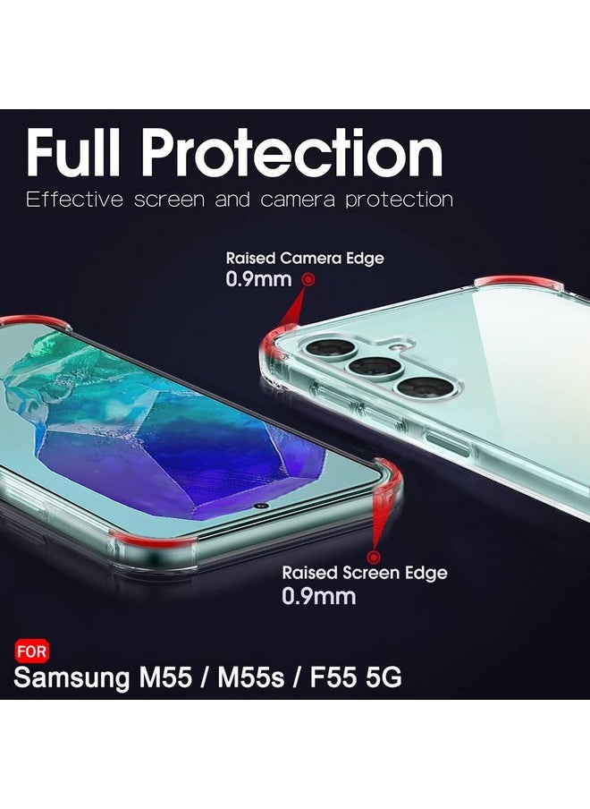 ذا جيفت كارت جراب شفاف شفاف من TheGiftKart لهاتف Samsung Galaxy M55 / M55s / F55 5G | حماية 360 درجة | تصميم مقاوم للصدمات | غطاء شفاف لهاتف Samsung M55 / M55s (PC & TPU، ممتص صدمات شفاف)  - Image 3