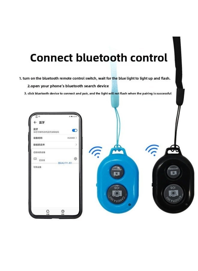 Mobile Phone Bluetooth Camera Remote Control With Android IOS Universal Wireless Audio And Video Page Turning Multi-function Artifact-Color:Green