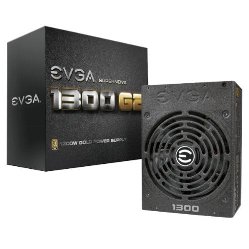 EVGA SuperNOVA 1300 G2 80+ ذهبية، 1300 واط مزود طاقة كامل الوحدات جاهز لـ NVIDIA SLI و Crossfire ضمان 10 سنوات 120-G2-1300-XR - Image 1