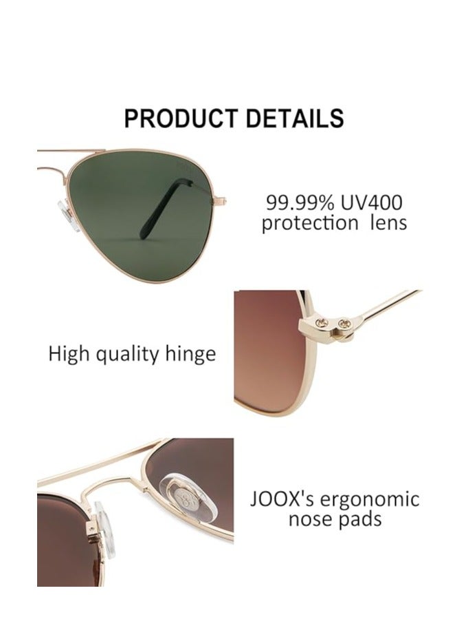 Generic Classic Aviator Polarized Sunglasses for Women Men, UV400 Protection Lens and Lightweight Metal Pilot Frame  - Image 3