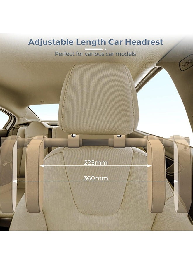 Hihonor Adjustable U Shaped Car sleeping Headrest Pillow With Poles Gold - Image 3
