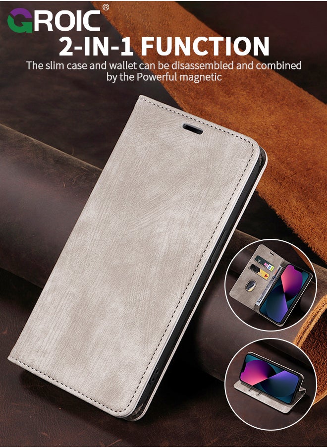 GROIC For Samsung Galaxy S24 Ultra Case,Leather Wallet Case Flip Phone Cover,Kickstand and Credit Card Slot RFID Blocking Magnetic Galaxy S24 Ultra Phone Shell 6.8''  - Image 2