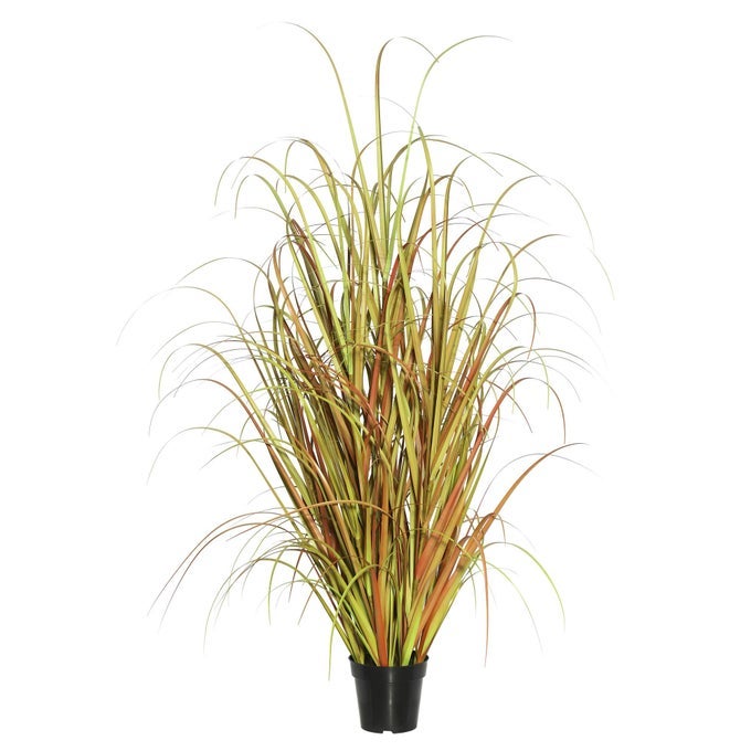 EVERYDAY 48 ARTIFICIAL MIXED BROWN GRASS WITH BLACK PLASTIC POT FAUX GRASS PLANT DECOR HOME OR OFFICE INDOOR GREENERY ACCENT