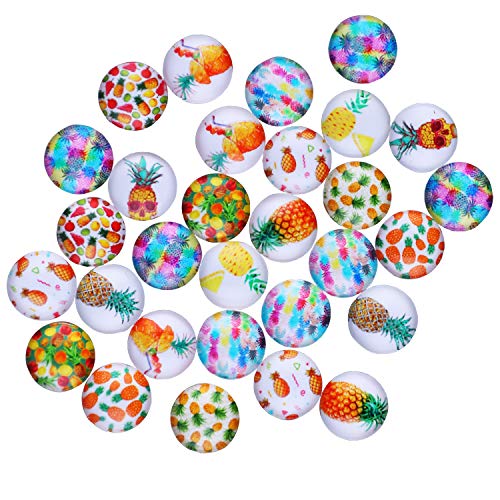 HAUTOCO 200pcs 10mm Glass Cabochons Round Clear Cabochons Dome Tiles for Earring Necklace Pendant Ring Keychain DIY Craft Jewelry Making - Image 3