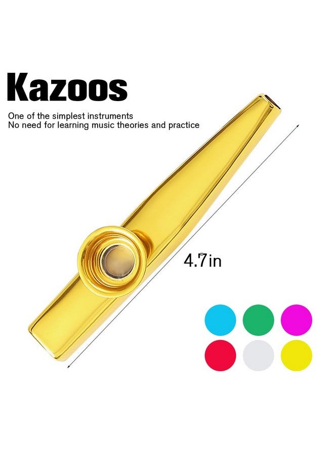 LovesTown LovesTown Kazoos Musical Instruments,6 PCS Metal Kazoos Flute for Kids Gift Price Party Favor Gift Bag Fillers  - Image 3