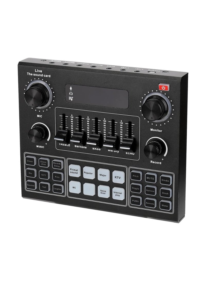 Multifunctional Live V9 Sound Card and BM800 Suspension Microphone Kit Broadcasting Condenser Microphone Set Intelligent Webcast Live Sound Card for Computers and Mobile - Image 2