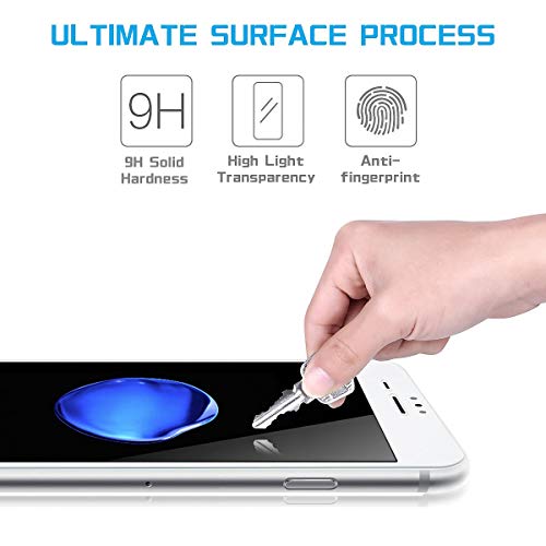 MANTO Screen Protector for iPhone 8 Plus, iPhone 7 Plus, iPhone 6S Plus, iPhone 6 Plus 5.5 Inch Full Coverage Tempered Glass Film Edge to Edge Protection 2-Pack, White - Image 4
