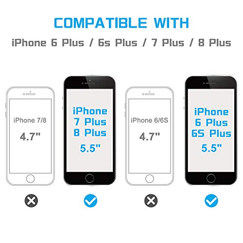 MANTO Screen Protector for iPhone 8 Plus, iPhone 7 Plus, iPhone 6S Plus, iPhone 6 Plus 5.5 Inch Full Coverage Tempered Glass Film Edge to Edge Protection 2-Pack, White - Image 2