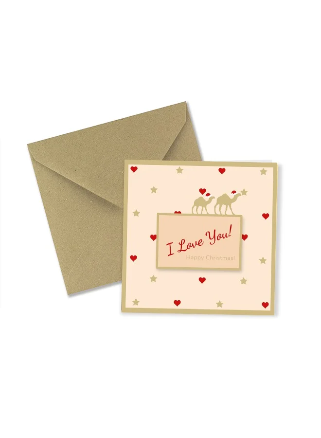 Share The Love I Love You | Happy Christmas | Christmas Greeting Card - Beautiful Festive Greeting for the Holiday Season