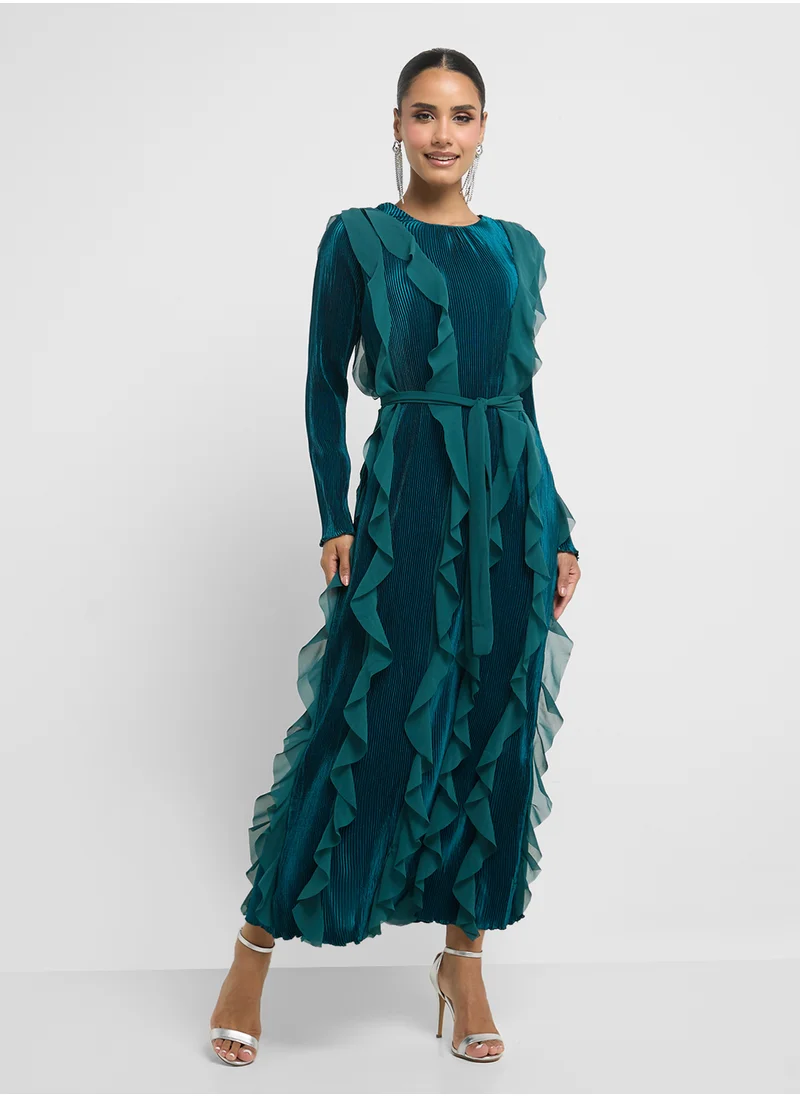 Khizana Dress With Ruffles