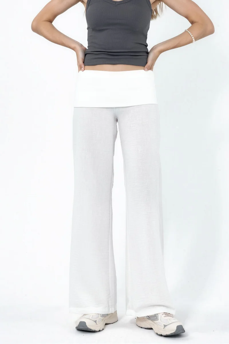 BUSEM High Waist Wide Leg Trousers